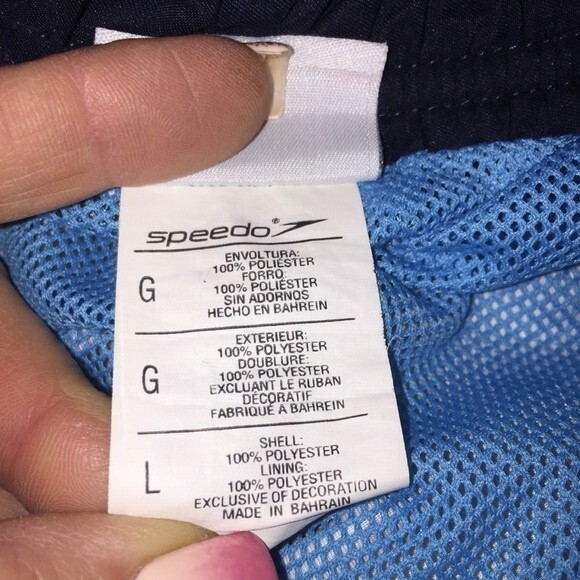 Speedo Swim Trunks Sz L Tropical Blue Hawaiian Surf Shorts Board Shorts - Picture 7 of 12